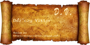 Dóczy Viktor névjegykártya